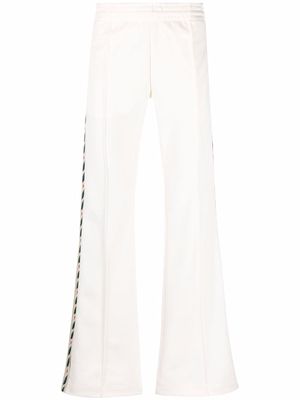 Casablanca embroidery straight-leg trousers - White