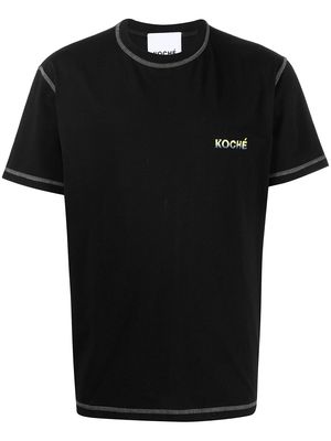 Koché embroidered logo crew neck T-shirt - Black