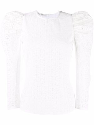 Philosophy Di Lorenzo Serafini floral lace puff-sleeves blouse - White