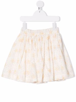 Bonpoint Suzon floral-print mini skirt - White
