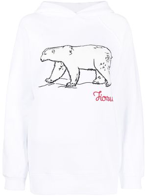 Fiorucci Polar Bear organic cotton hoodie - White