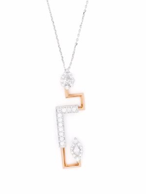 Yeprem 18kt gold diamond pendant necklace - Silver