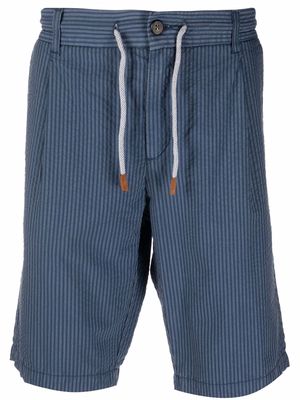 Eleventy striped Bermuda shorts - Blue
