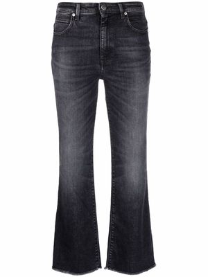 PT TORINO mid-rise cropped jeans - Black