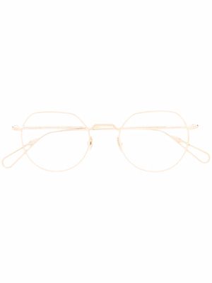 Ahlem angular round-frame glasses - Gold
