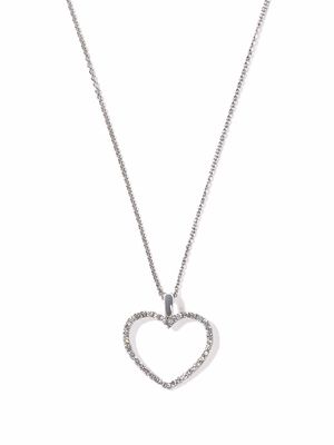 AS29 18kt white gold Diamond Heart necklace - Silver