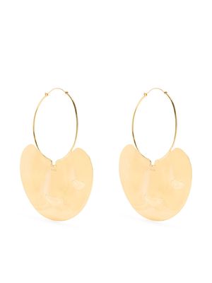 Patou large hammered hoop earrings - Gold
