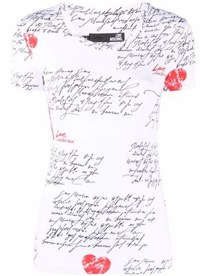 Love Moschino handwriting-print T-shirt - White