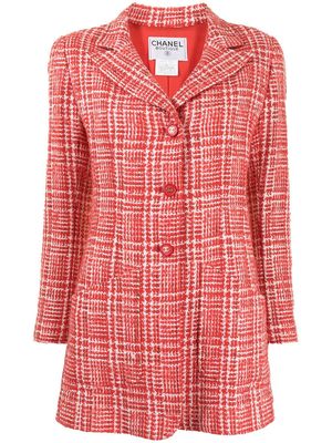 Chanel Pre-Owned 1997 checked tweed blazer - Red