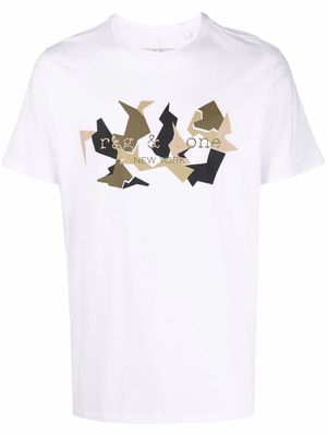Rag & Bone logo-print organic-cotton T-shirt - White