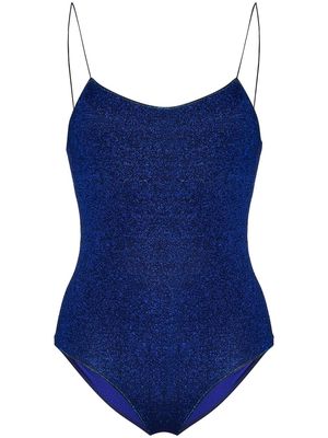 Oséree Lumiére lurex swimsuit - Blue