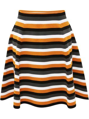 JW Anderson striped flared mini skirt - Yellow