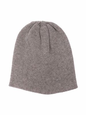 Little Bear ribbed-knit beanie - Brown