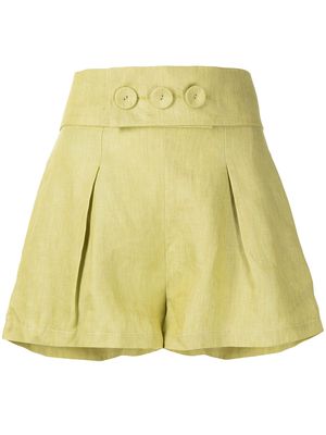 BONDI BORN Millicent linen shorts - Yellow
