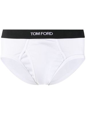 TOM FORD logo waistband briefs - White