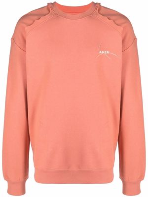 Ader Error Kaput embroidered-logo cotton sweatshirt - Pink