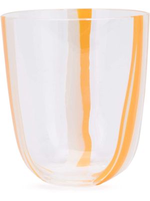 Carlo Moretti striped drinking glass - Orange