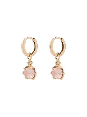 Andrea Fohrman 14kt yellow gold rose quartz earrings