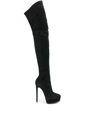 Casadei over the knee stiletto boots - Black