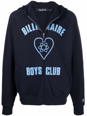 Billionaire Boys Club logo-print zip-up hoodie - Blue