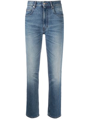 AMI Paris high-waisted straight-leg jeans - Blue
