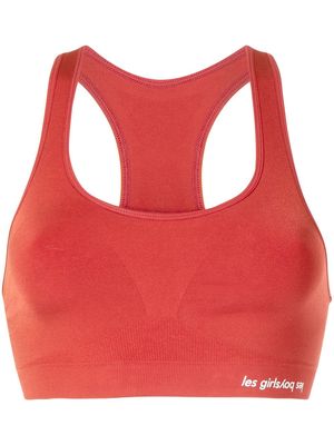 Les Girls Les Boys seamless cropped sports bra - Red