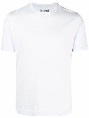 Fedeli solid-colour crewneck T-shirt - Blue