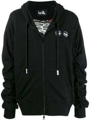 Haculla embroidered detail hoodie - Black