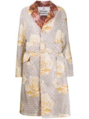 Vivienne Westwood mixed-print belted coat - Neutrals