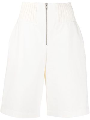 Dion Lee Racer-rib shorts - White