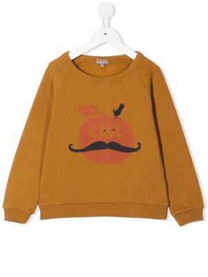 Emile Et Ida graphic print crew-neck sweatshirt - Orange