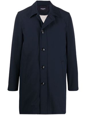 Kiton single-breasted coat - Blue