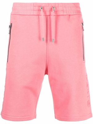 Balmain logo-embossed drawstring shorts - Pink