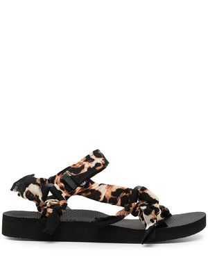 Arizona Love trekky leopard-print bandana sandals - Multicolour