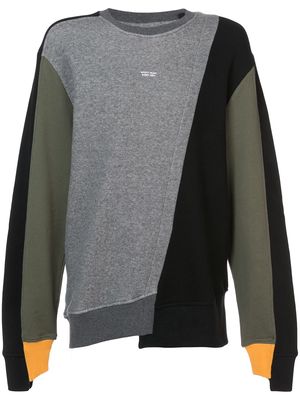 Mostly Heard Rarely Seen colour block sweatshirt - Grey