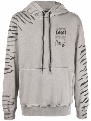 Mauna Kea logo drawstring hoodie - Grey