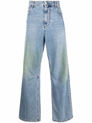 MSGM distressed-effect loose-fit jeans - Blue