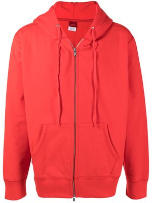 Suicoke zip-up cotton hoodie - Red