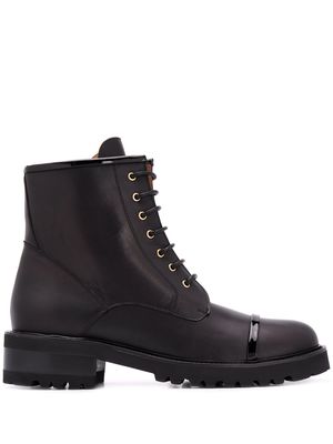 Malone Souliers chunky lace-up leather boots - Black