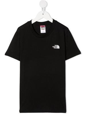 The North Face Kids logo-print cotton T-shirt - Black