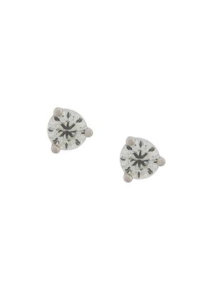 Delfina Delettrez 18kt white gold Dots Solitare round diamond stud earrings - Silver
