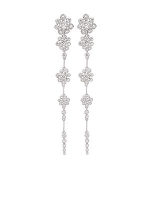 Annoushka 18kt white gold Marguerite diamond drop earrings - Silver
