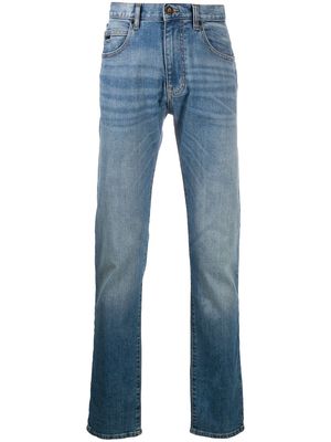 Emporio Armani faded straight jeans - Blue