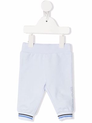 BOSS Kidswear logo-print cotton track trousers - Blue
