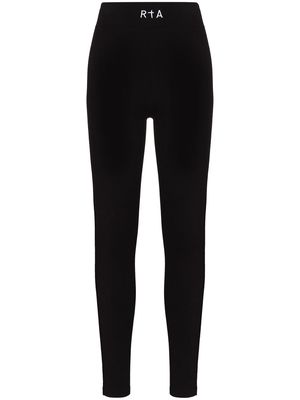 RtA embroidered logo high-waisted leggings - Black