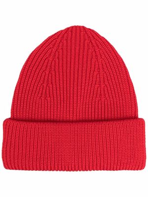 Roberto Collina ribbed-knit wool beanie - Red