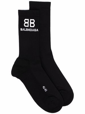 Balenciaga BB tennis socks - Black