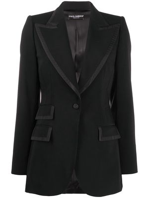 Dolce & Gabbana peak lapel blazer jacket - Black
