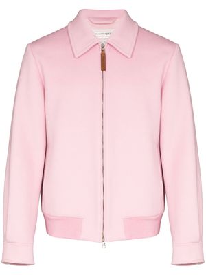 Alexander McQueen tailored felt bomber jacket - Pink
