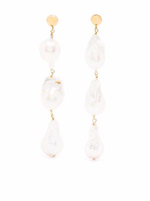 Jil Sander pearl drop earrings - White